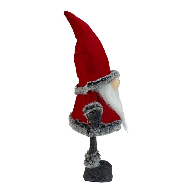 Standing Santa Gnome with Faux Fur Trim