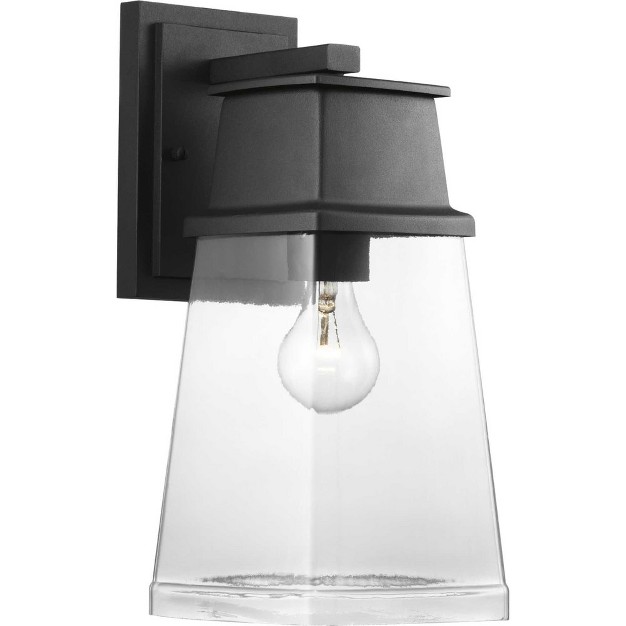 Progress Lighting Greene Ridge 1 light Medium Wall Lantern In Black With Shade