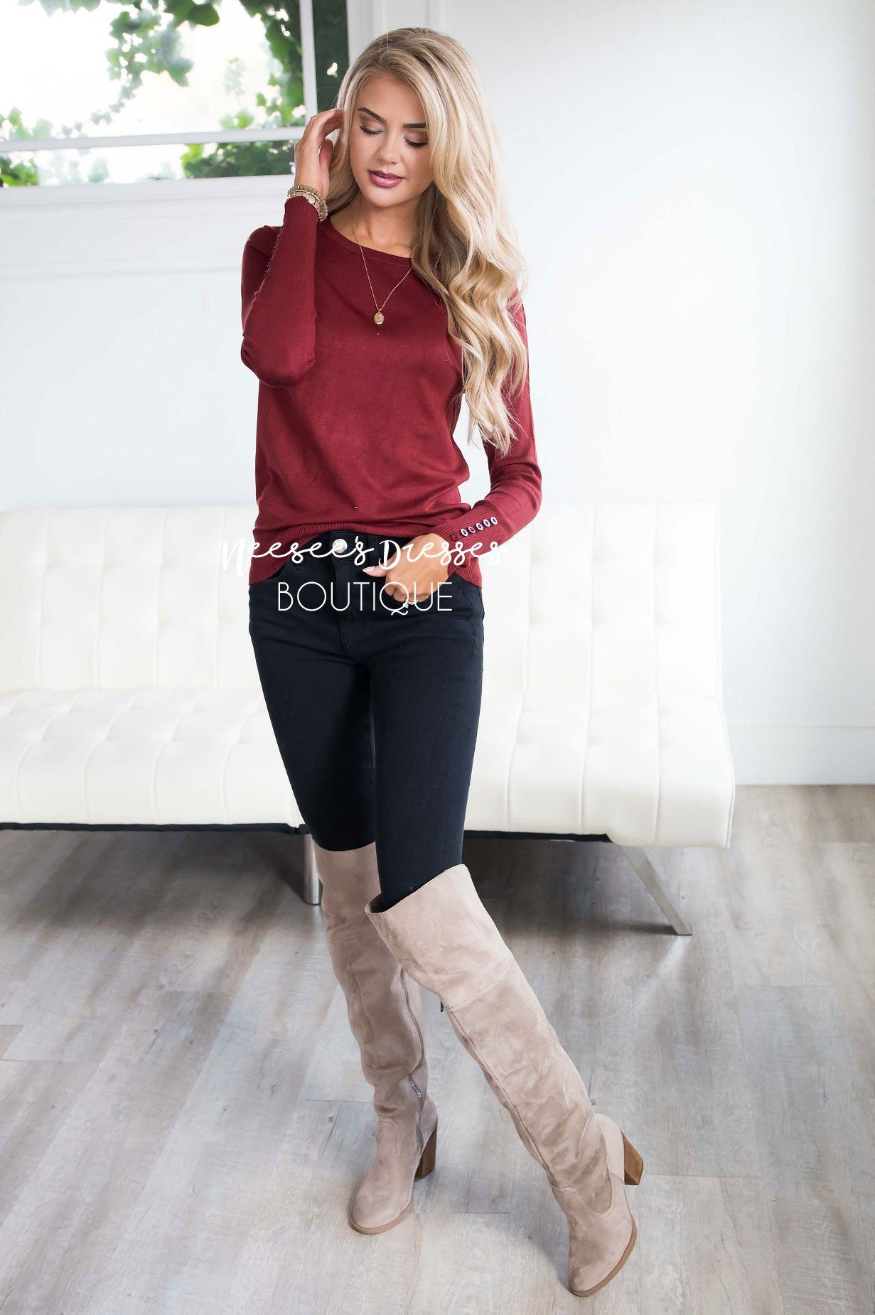 In Love with Fall Button Sleeve Sweater