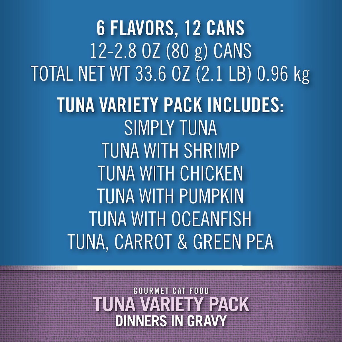 Scrumptious From Scratch Tuna In Gravy Variety Pack Canned Cat Food， 2.8-oz， case of 12