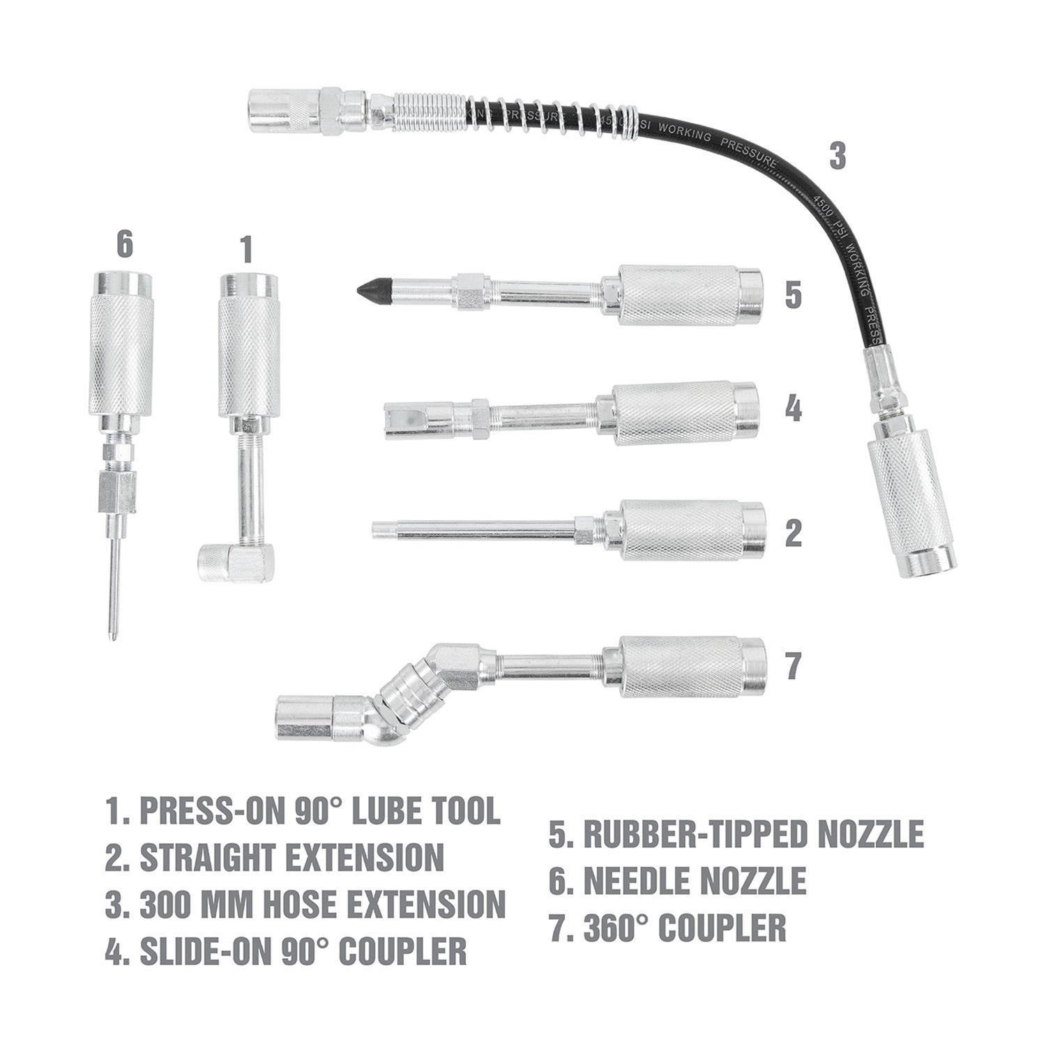 OEMTools 25711 OEM Automotive Tools Grease Fitting Adapter Sets