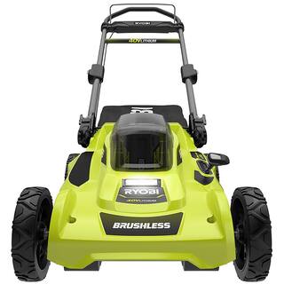 RYOBI 40V Brushless 20 in. Cordless Battery Walk Behind Push Lawn Mower with 6.0 Ah Battery and Charger RY401110