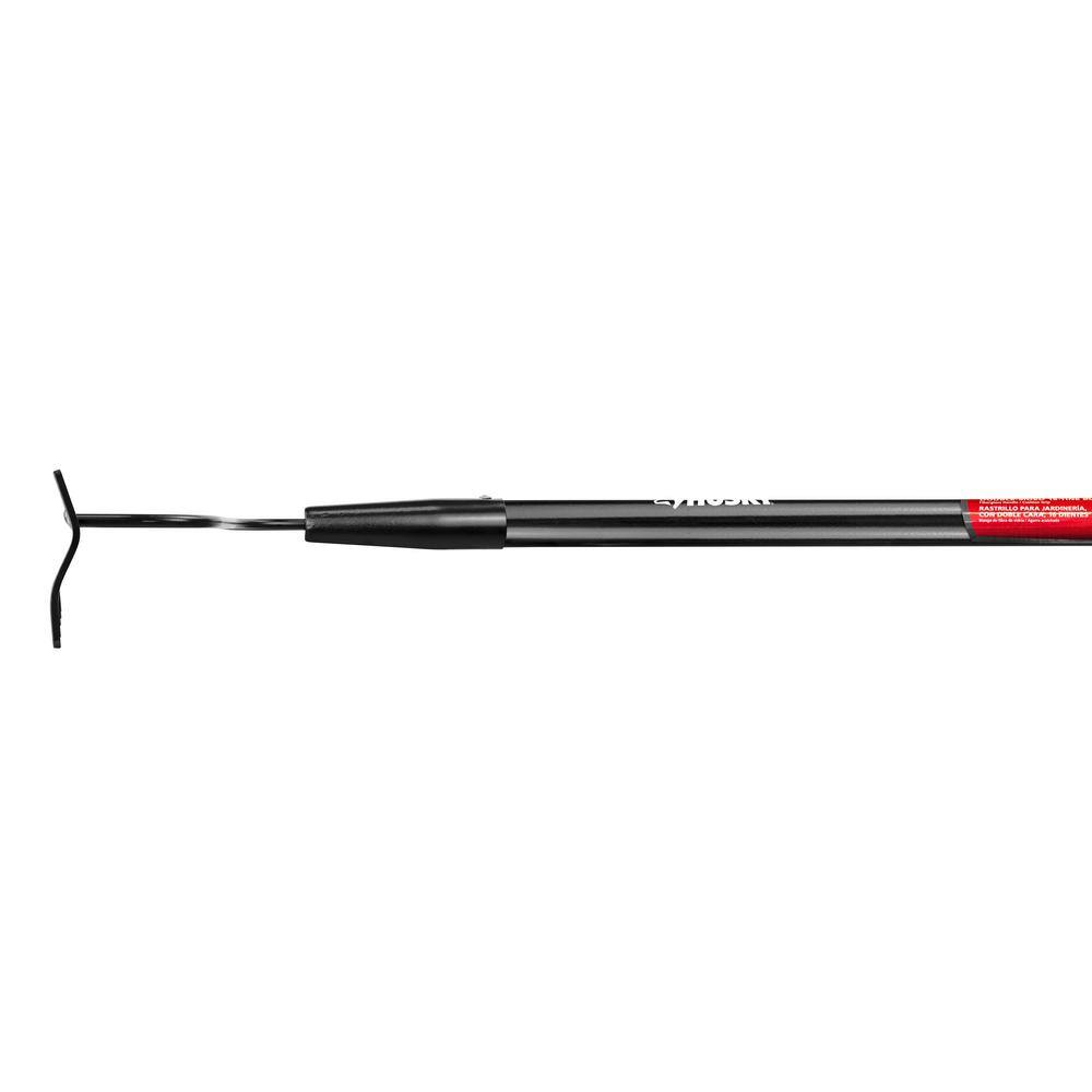 Husky 57 in. Fiberglass Handle 16-Tines Bow Rake 77105-941