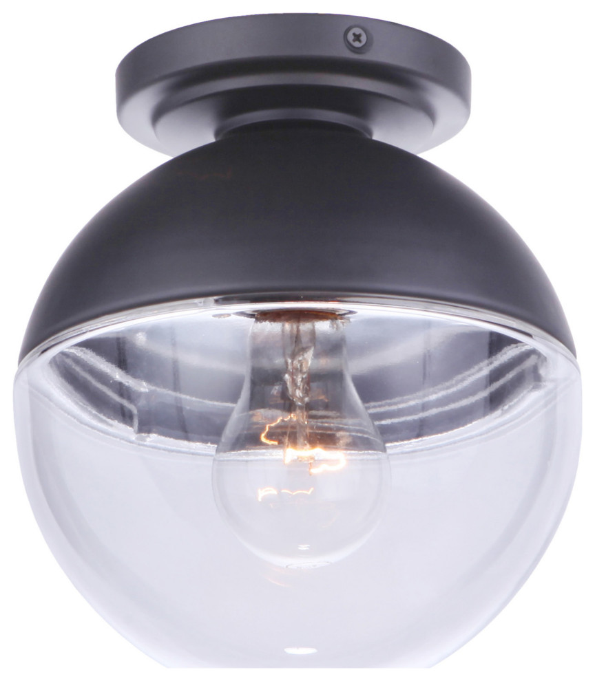 Craftmade ZA3417 Evie 8 quotW Outdoor Flush Mount Globe Ceiling   Contemporary   Outdoor Flush mount Ceiling Lighting   by Buildcom  Houzz