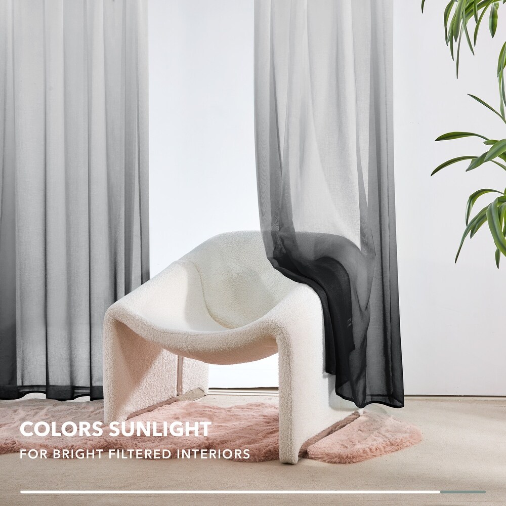 Deconovo Ombre Sheer Curtain Panel Pair(2 Panel)