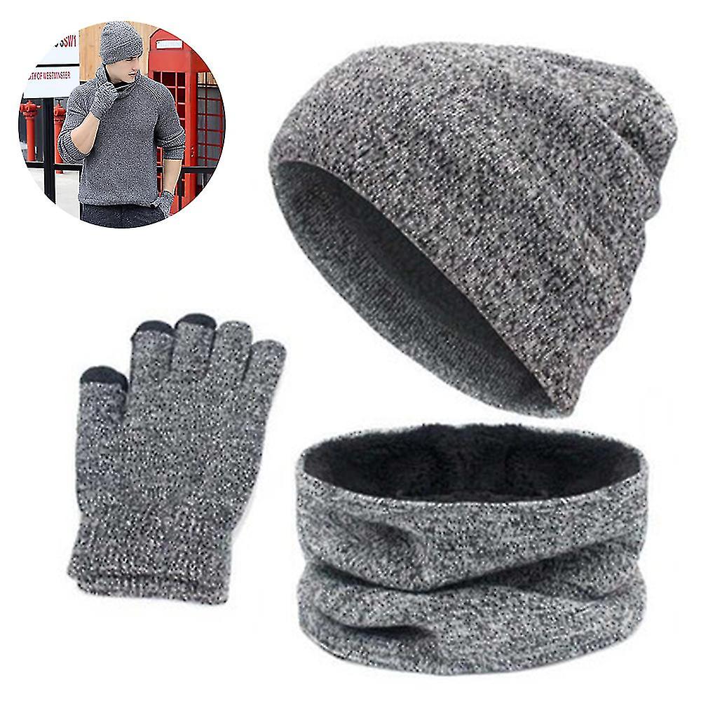 1 Set/ 3 Pcs Hat F Gs Set Compatible With Men And Women， Beanie Gs Neck