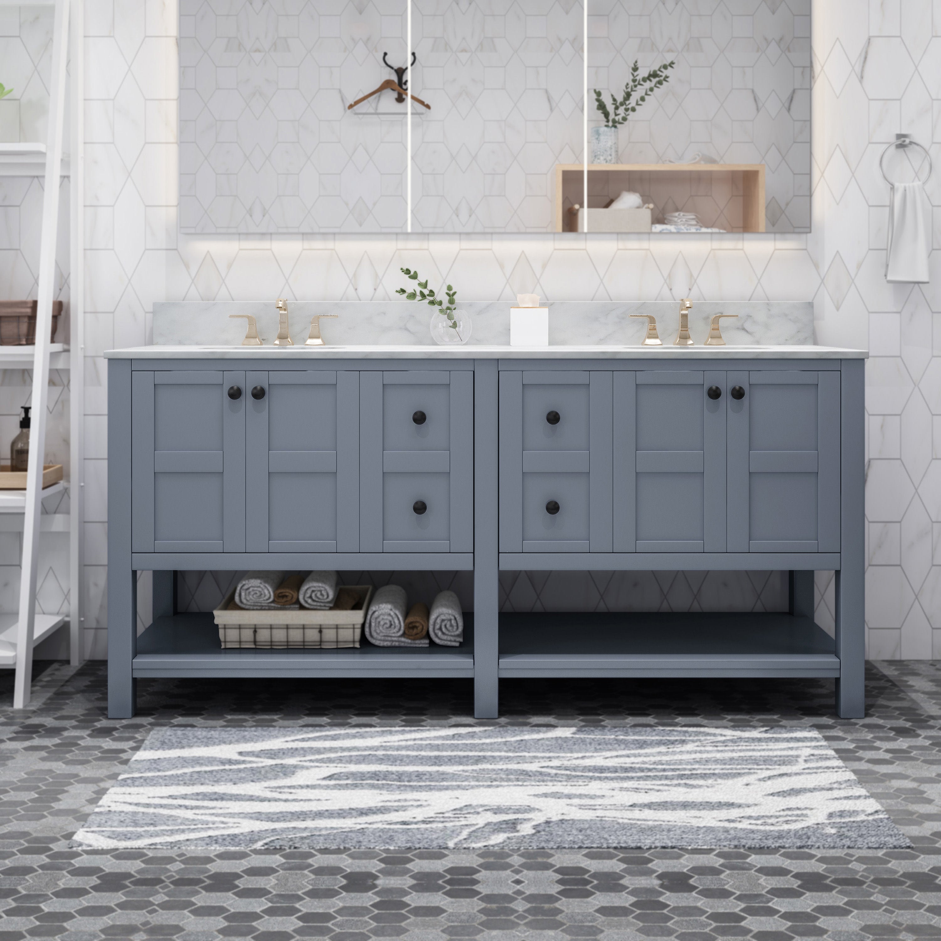 Lorent Contemporary Marble Countertop with Sink