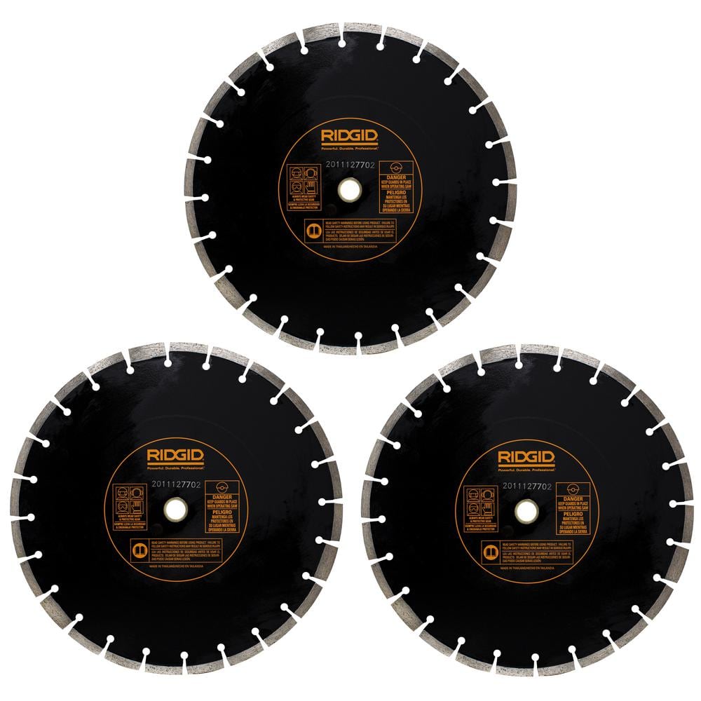 RIDGID 14 in. Diamond Blade (3-Pack) HD-SW14-3