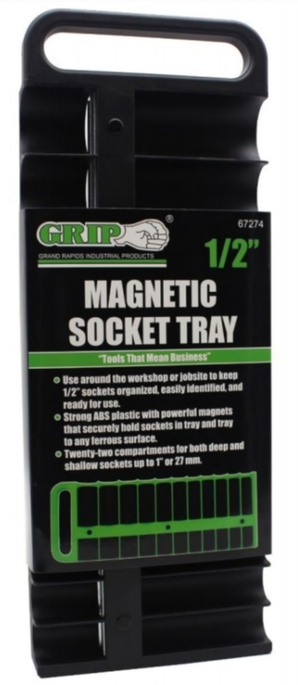 Grip On Tools 1/2 Magnetic Socket Tray