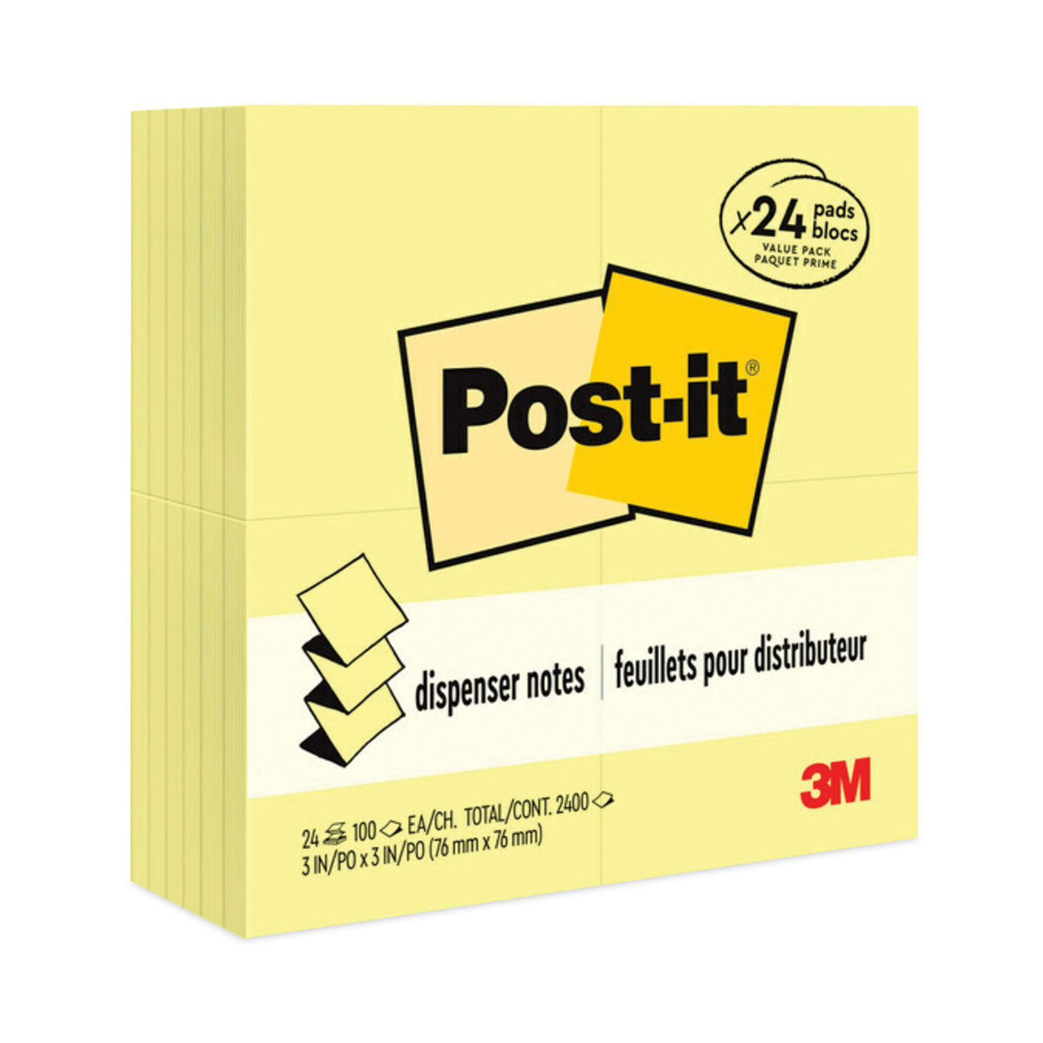 Original Canary Yellow Pop-up Refill Value Pack by Post-itandreg; Pop-up Notes MMMR33024VAD