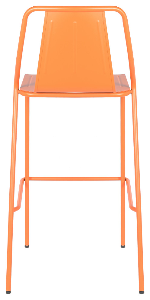 Corrissa Patio Bar Stool in Frosted Orange (Set of 4)   Contemporary   Outdoor Bar Stools And Counter Stools   by Taiga Furnishings  Houzz