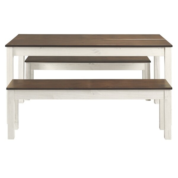 Wood Bench White Distressed | Furniture Dash