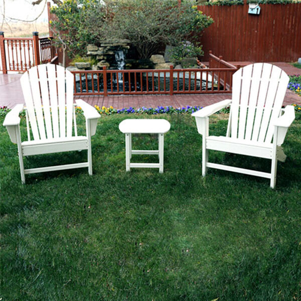 BellaGreen White Recycled Adirondack Chair - (Open Box)