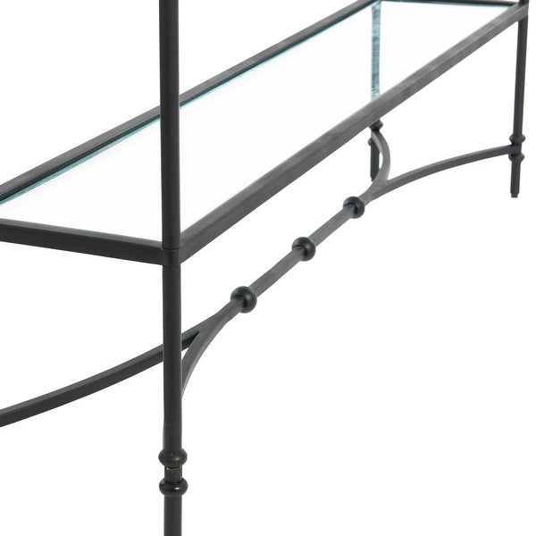 Libertine Glass and Iron Console Table