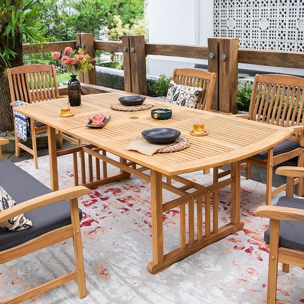 Cambridge Casual Leon 6Piece Teak Patio Extendable Dining Set