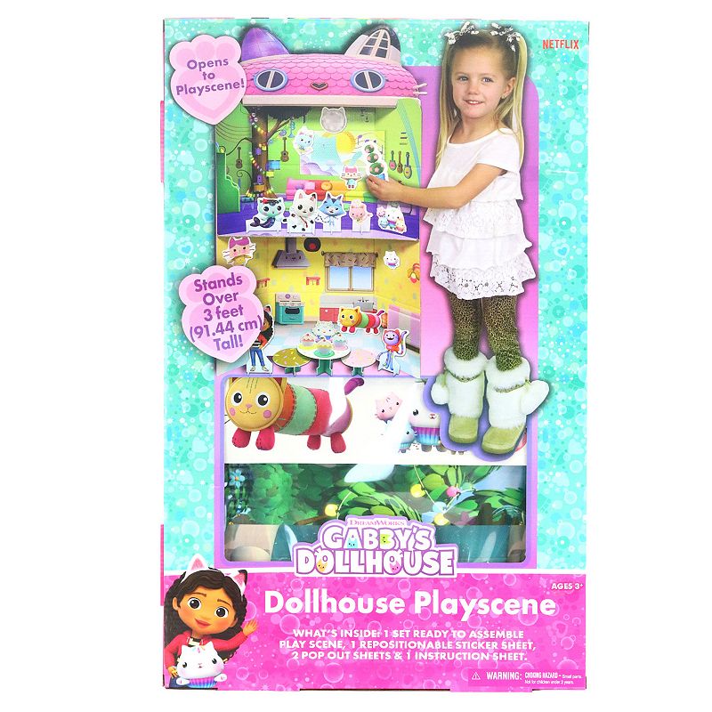 Tara Toy Gabby's Dollhouse Playscene Toy 4-piece Set