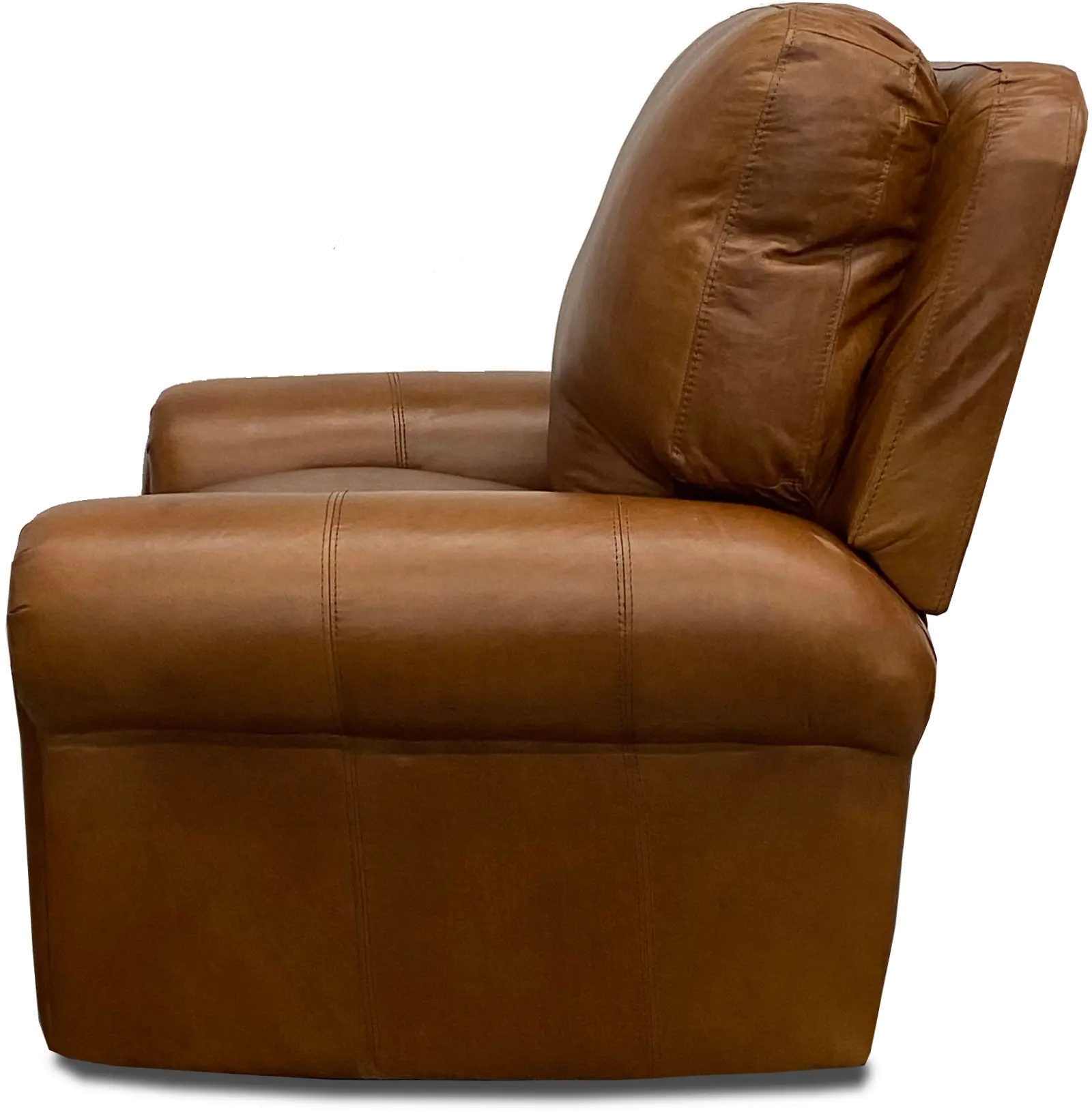 Saddle Brown Leather Power Recliner