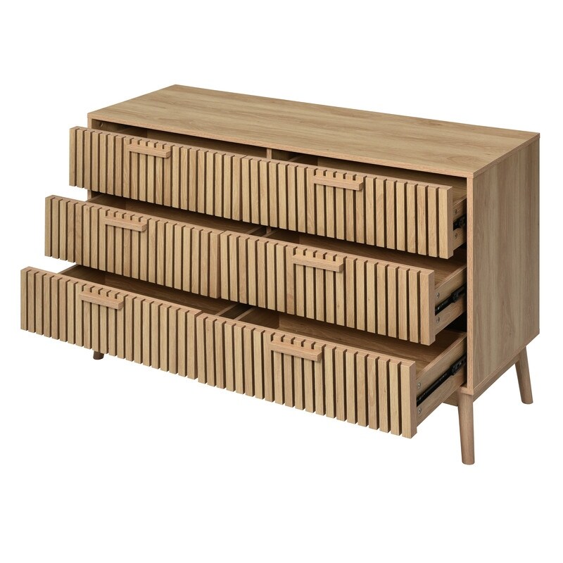 Storage Dresser  Storage Cabinet with Rubber Wood Legs