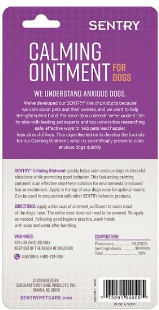 Sentry Good Behavior Calming Ointment for Dogs， 1.5-oz