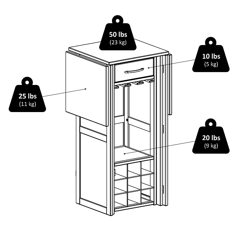 Winsome Expandable Wine Bar