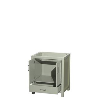 Wyndham Collection Sheffield 29 in. W x 21.75 in. D x 34.5 in. H Single Bath Vanity Cabinet without Top in Light Green WCS141430SLGCXSXXMXX