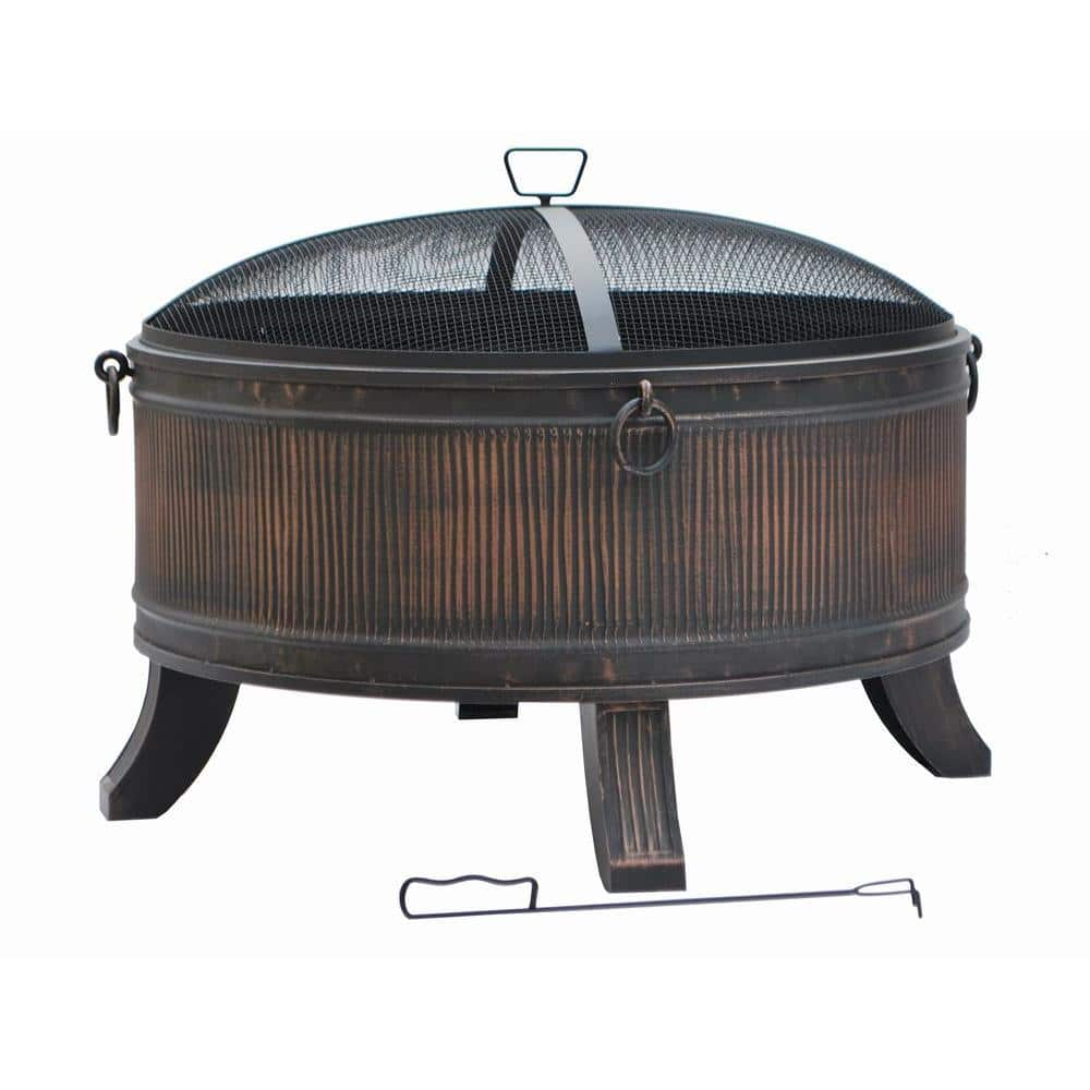 Hampton Bay Emberjack 36 in. Round Steel Fire Pit FT-01E