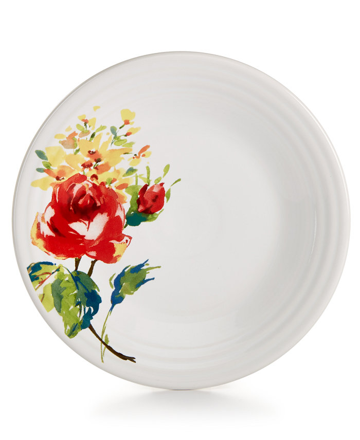 Fiesta Ceramic Floral Bouquet 9 Luncheon Plate