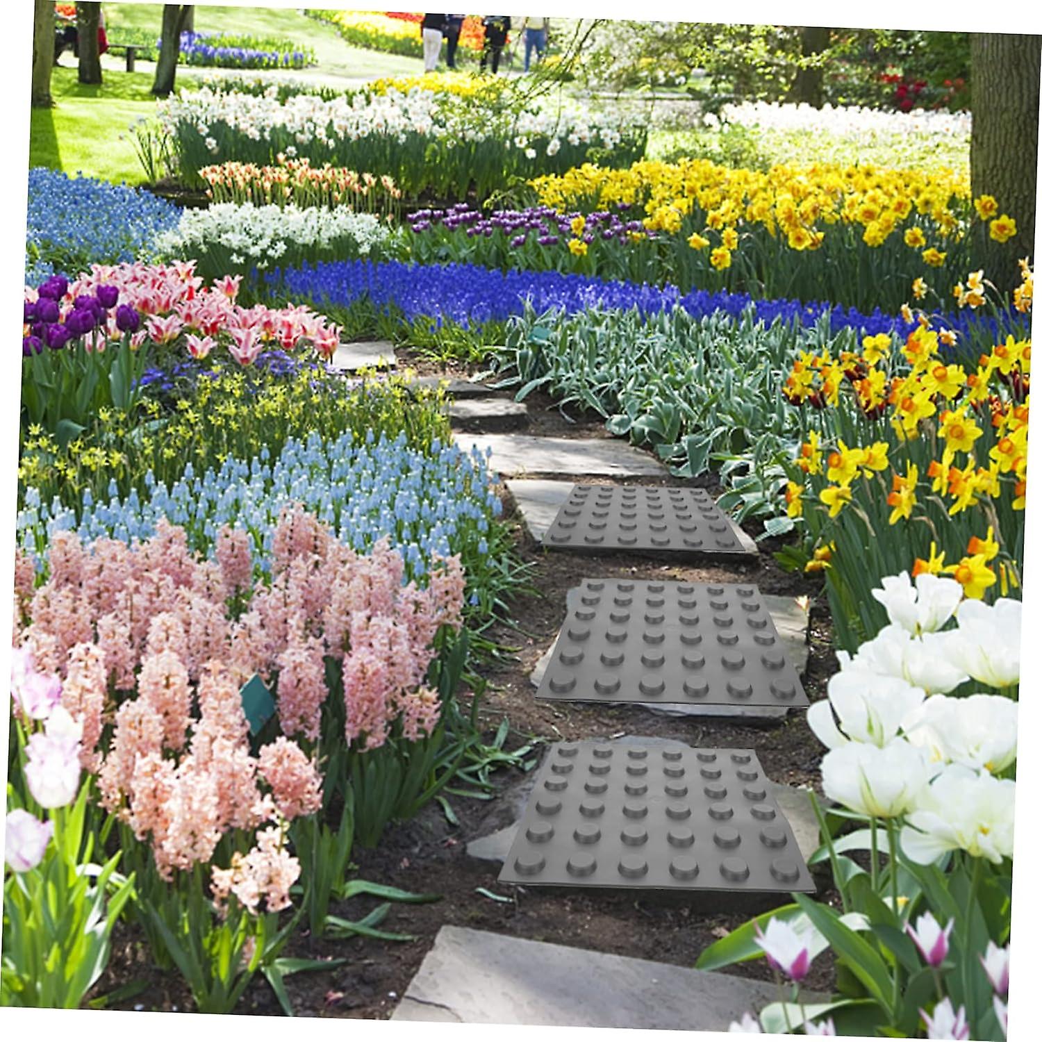 4 Sheets Rubber and plastic road stickers outdoor floor outdoor tile pavers for outside tactile floo