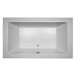 JACUZZI SIA 66 in. x 36 in. Acrylic Rectangular Drop-in Soaking Non-Whirlpool Bathtub in White SIA6636BCXXXXW