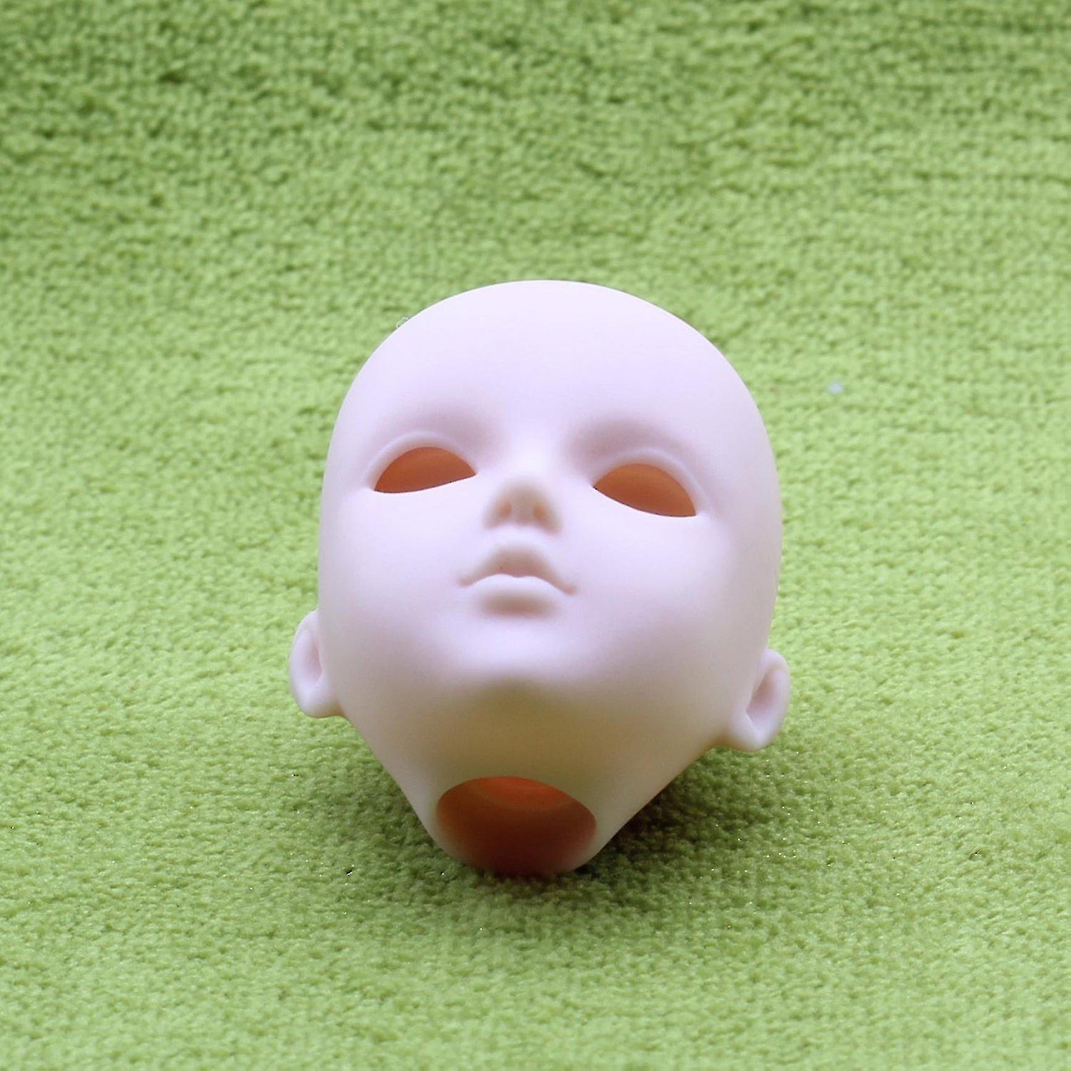 10pcs Soft Plastic Toy Practice Makeup Doll Head White Double-fold Eyelid Diy Heads For Bjd Make Up