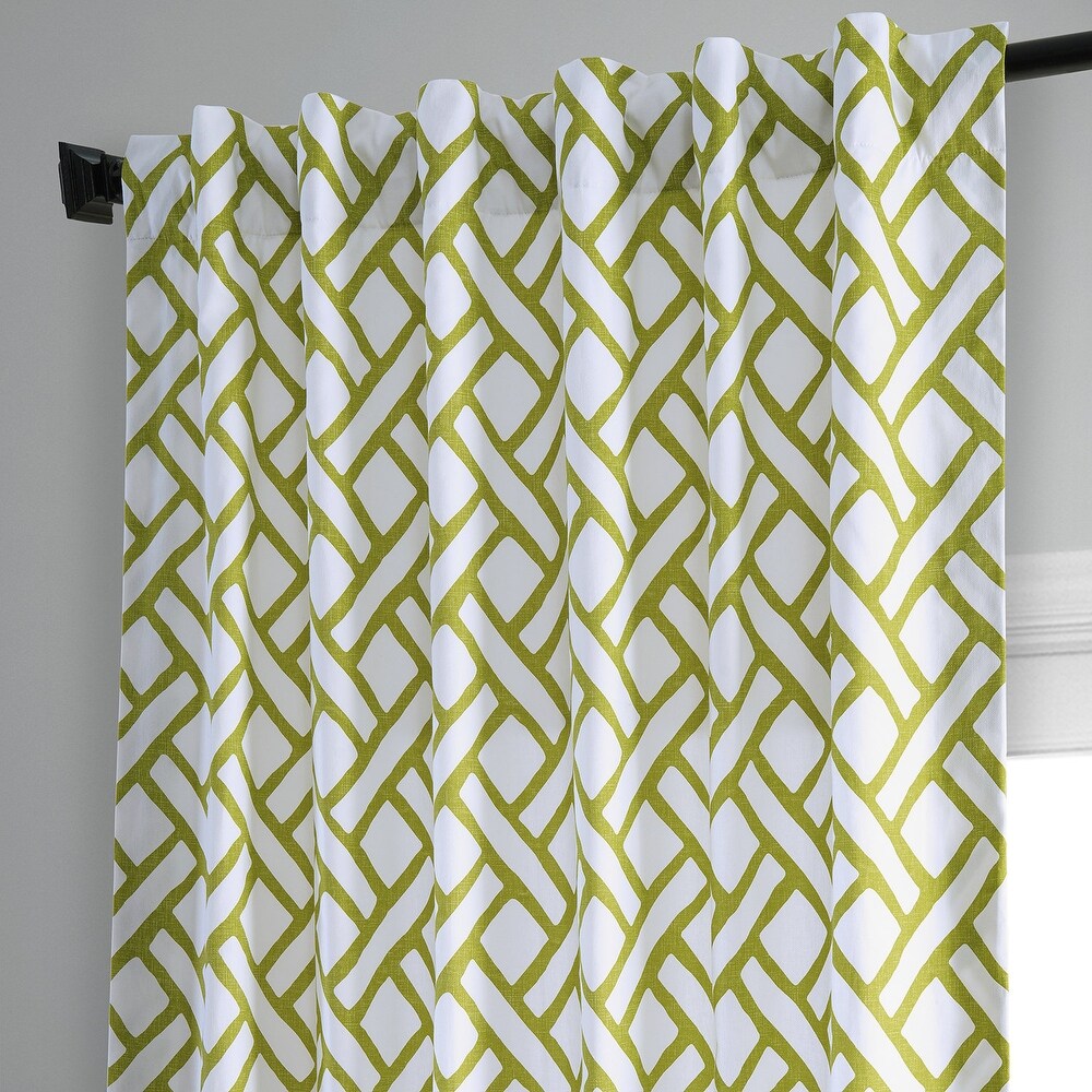 Exclusive Fabrics Garden Path Printed Cotton Curtain (1 Panel)