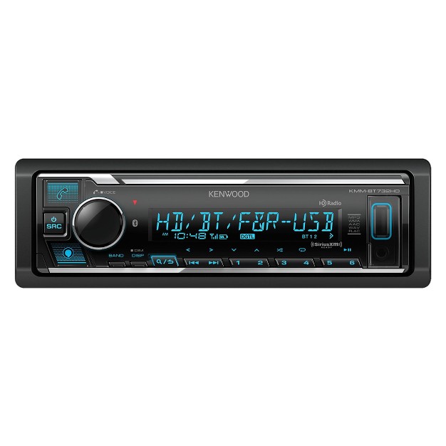 Kenwood Kmm bt732hd Bluetooth Hd Radio Ft amp Rear Usb Din Media Receiver no Cd With A Sirius Xm Sxv300v1 Connect Vehicle Tuner Kit For Satellite R