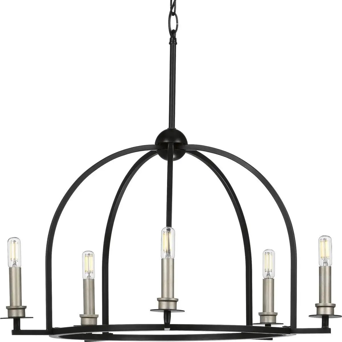Seneca Collection 5-Light Matte Black Farmhouse Chandelier Light - N/A Shopping - The Best Deals on Chandeliers