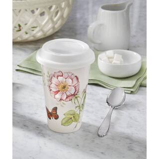 Lenox Butterfly Meadow 10 oz. Porcelain Mult-Color Travel Mug 837583