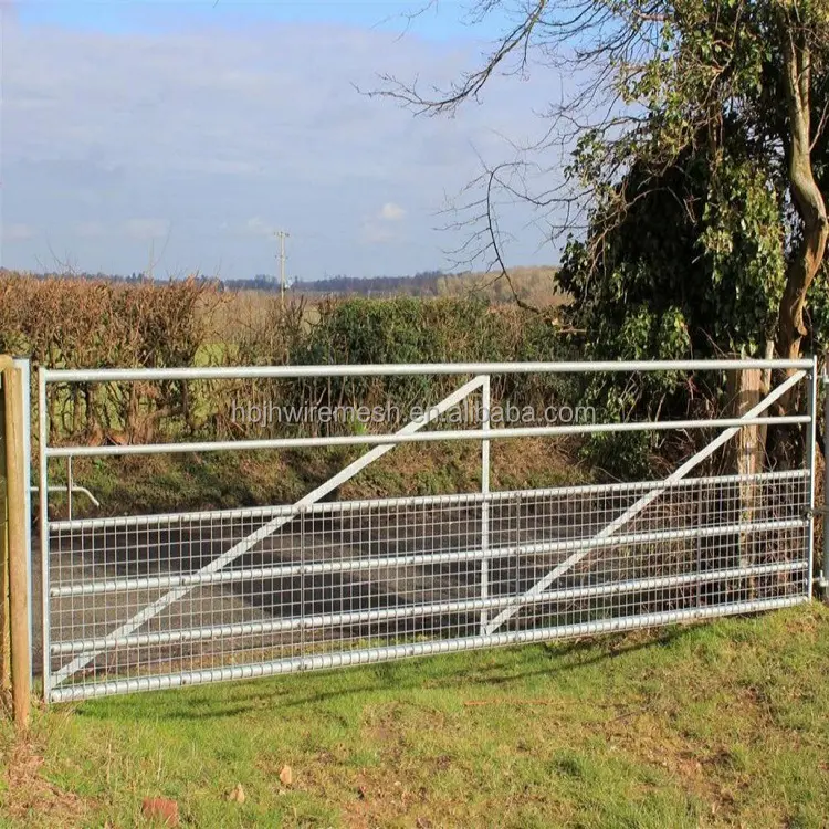 Factory direct supply heavy duty hot dipped galvanized horse panels /metal livestock field farm fence gate