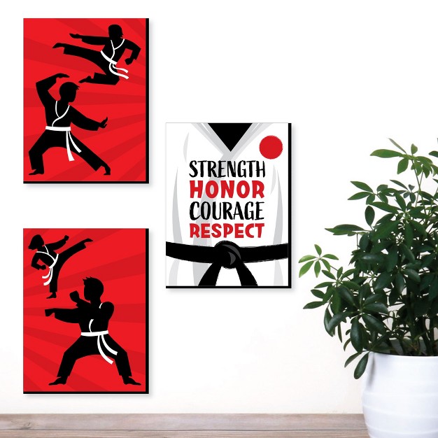 Big Dot Of Happiness Karate Master Martial Arts Wall Art And Kids Room Decor 7 5 X 10 Inches Set Of 3 Prints