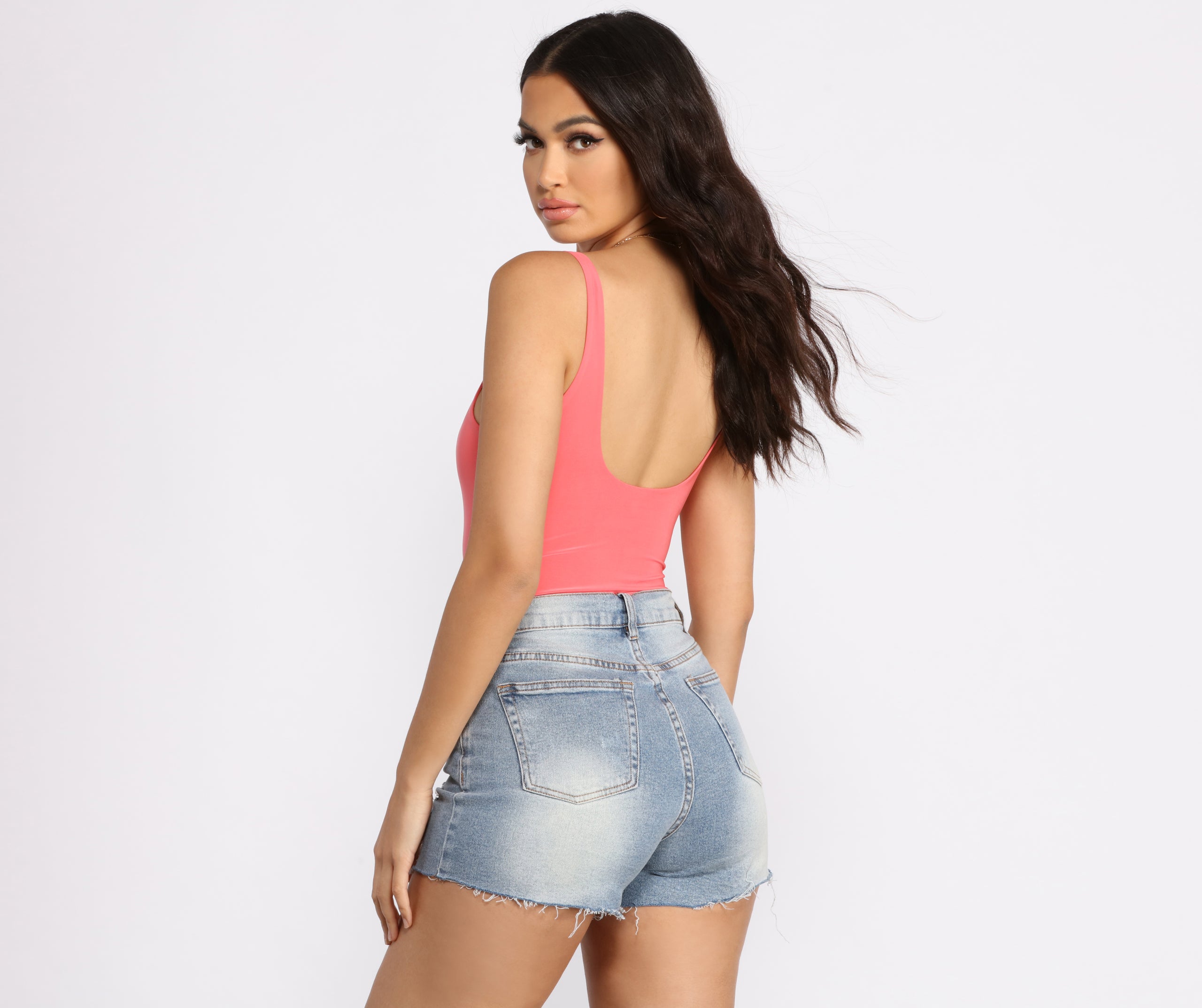 Basic Scoop Neck Knit Bodysuit