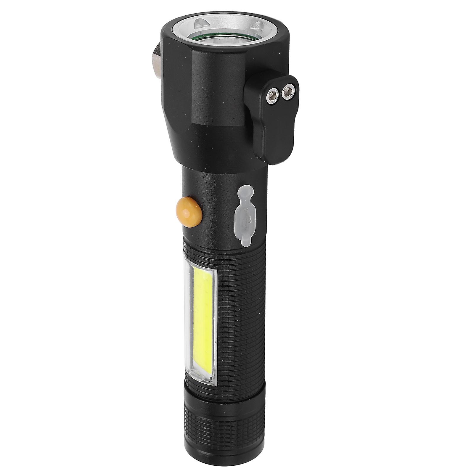 Flashlights Waterproof Usb Rechargeable Aluminum Alloy Appearance 4 Levels Dimming Portable Camping Illumination Tool