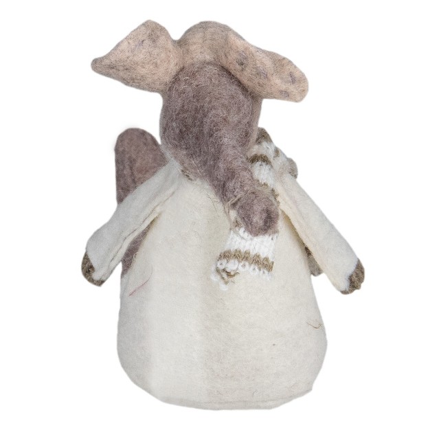 Sitting Plush Christmas Mouse Figure