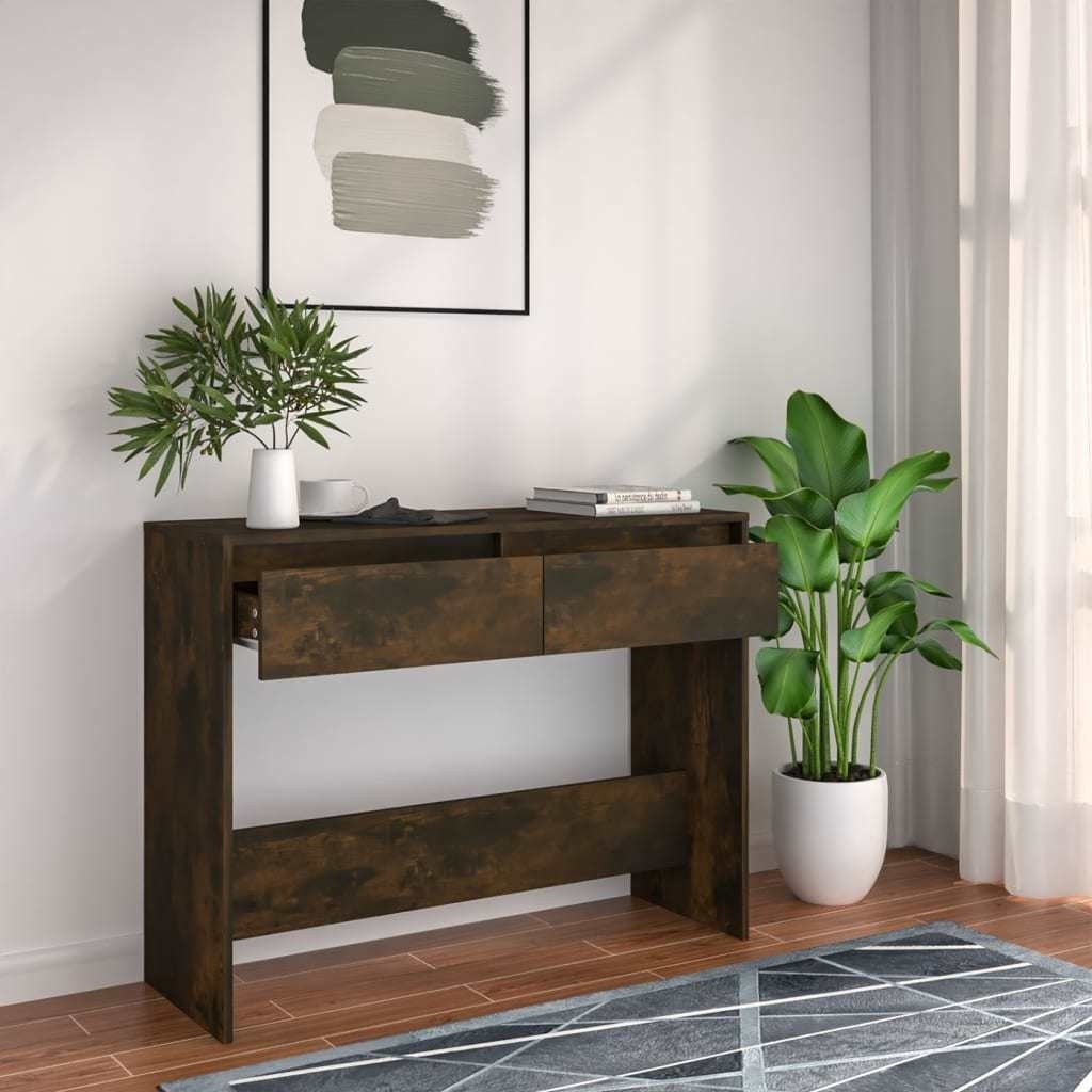 Console Table Smoked Oak 39.4