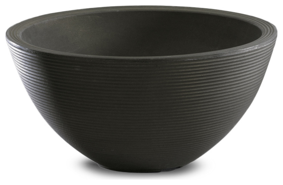 Delano 26 quotPlanter Bowl   Transitional   Outdoor Pots And Planters   by Crescent Garden  Houzz