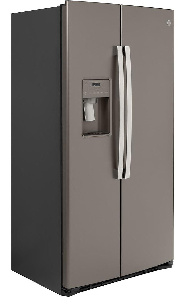 GE 21.8 Cu. Ft. Slate Counter-Depth Side-By-Side Refrigerator