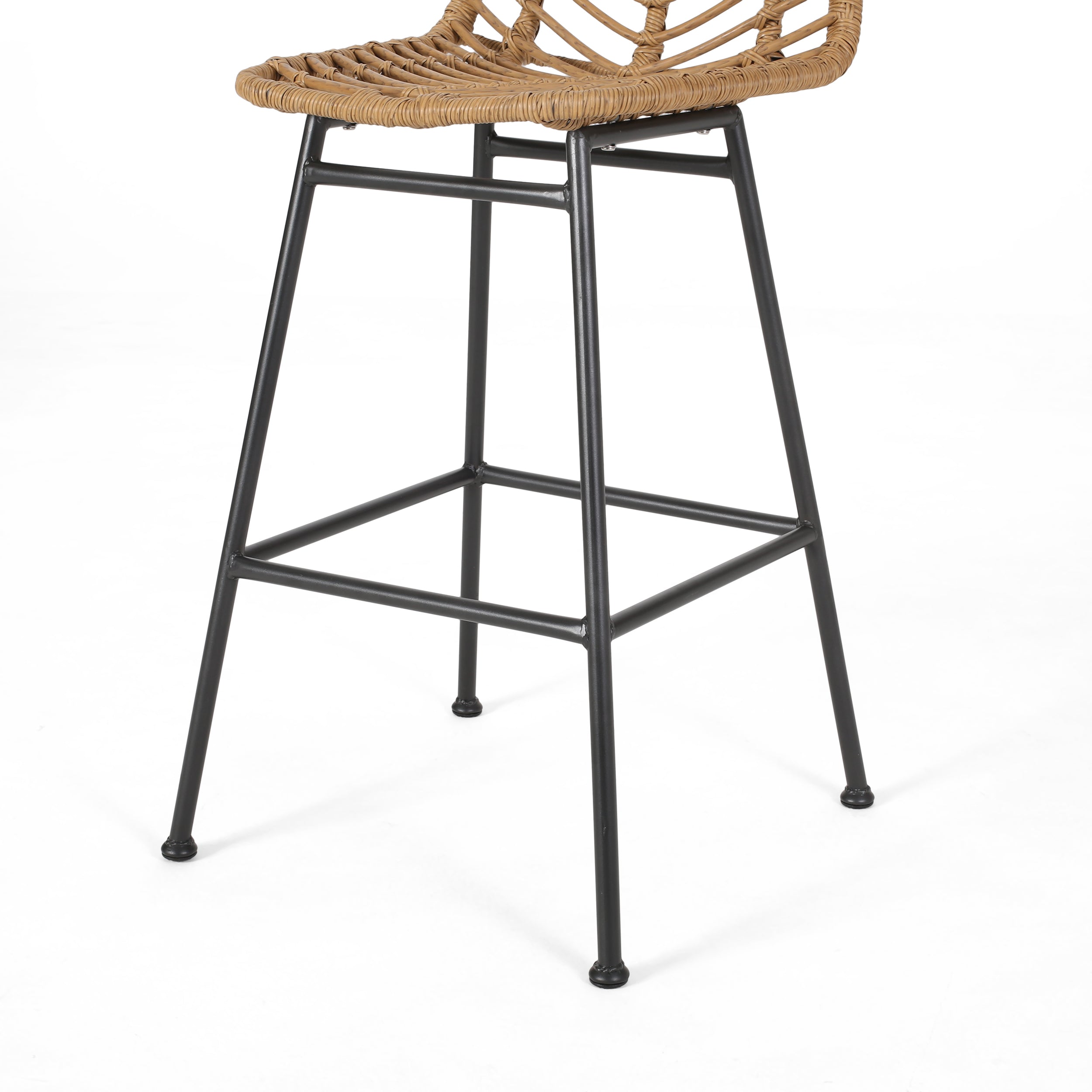 Kendal Outdoor Wicker Barstools (Set of 4)