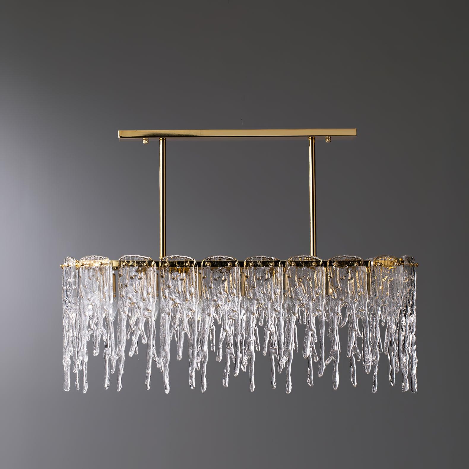 Rectangular Icicle Glass Chandelier