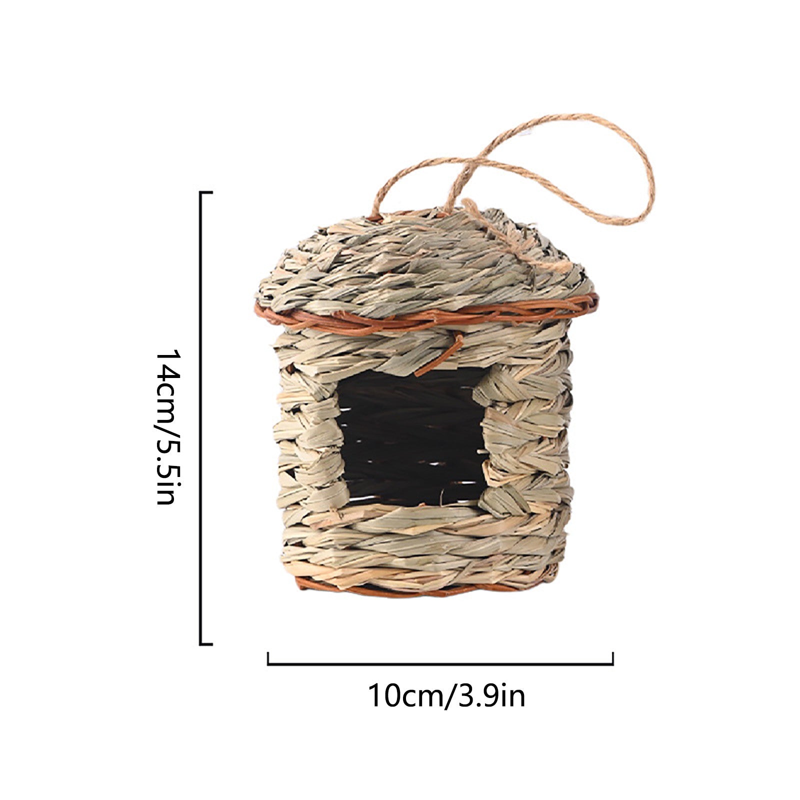 Puntoco Clearance Handwoven Warm Cozy Bird House Straw Pet Gardening Decorations