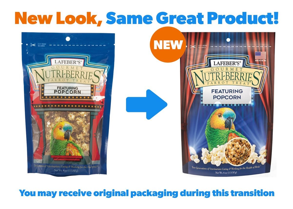 Lafeber Popcorn Nutri-Berries Parrot Bird Treat