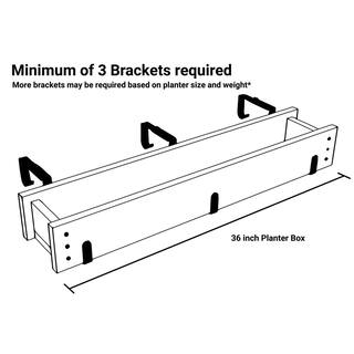 Vigoro Adjustable Window Planter Box Single Metal Bracket 51472