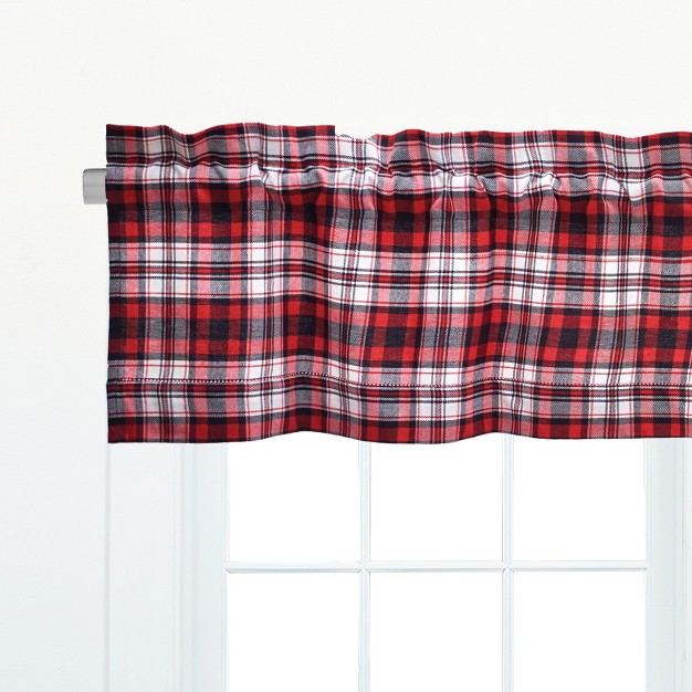 C amp f Home Fireside Plaid Red Valance Collection