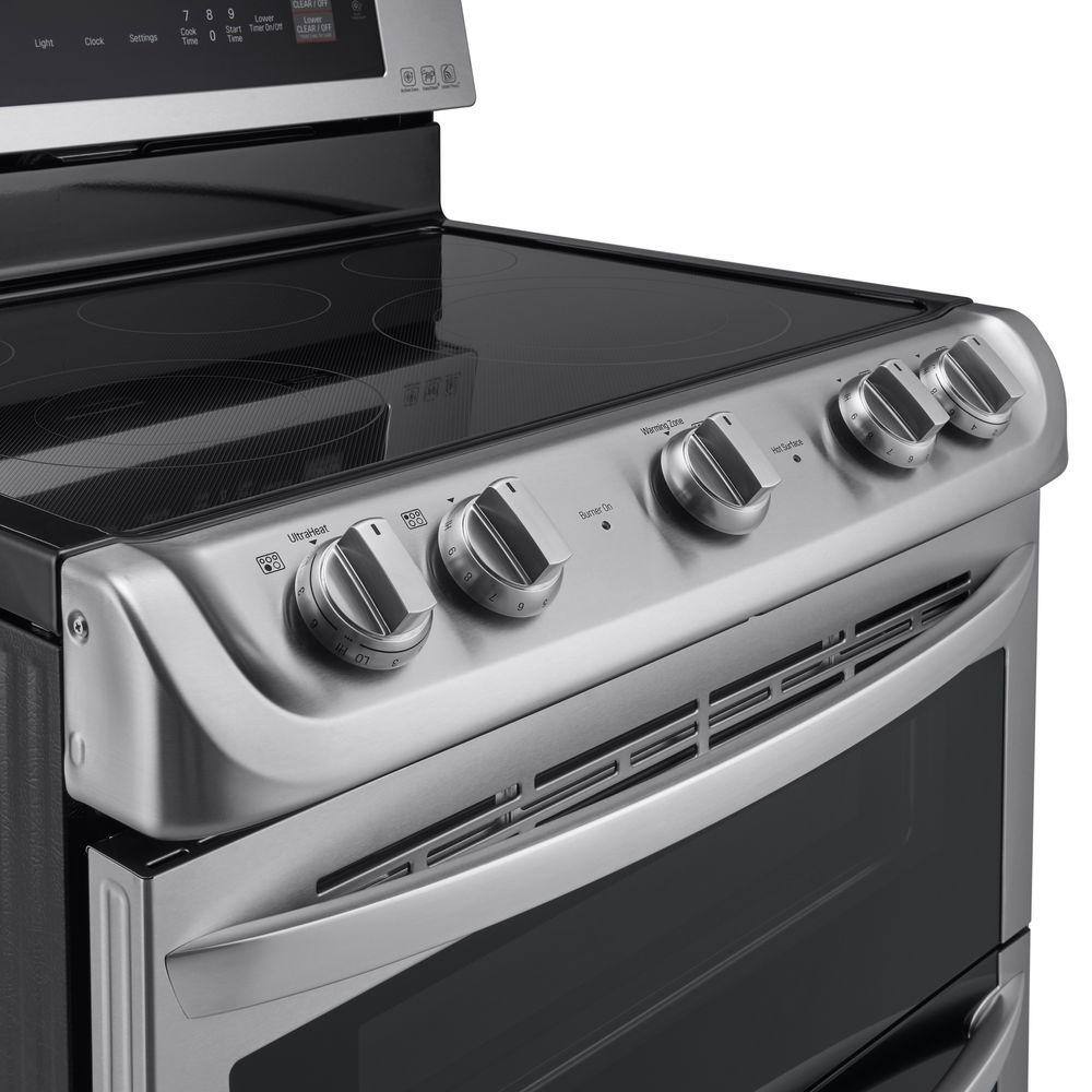 LG 7.3 cu. ft. Double Oven Electric Range with ProBake Convection Self Clean and EasyClean in Stainless Steel LDE4413ST