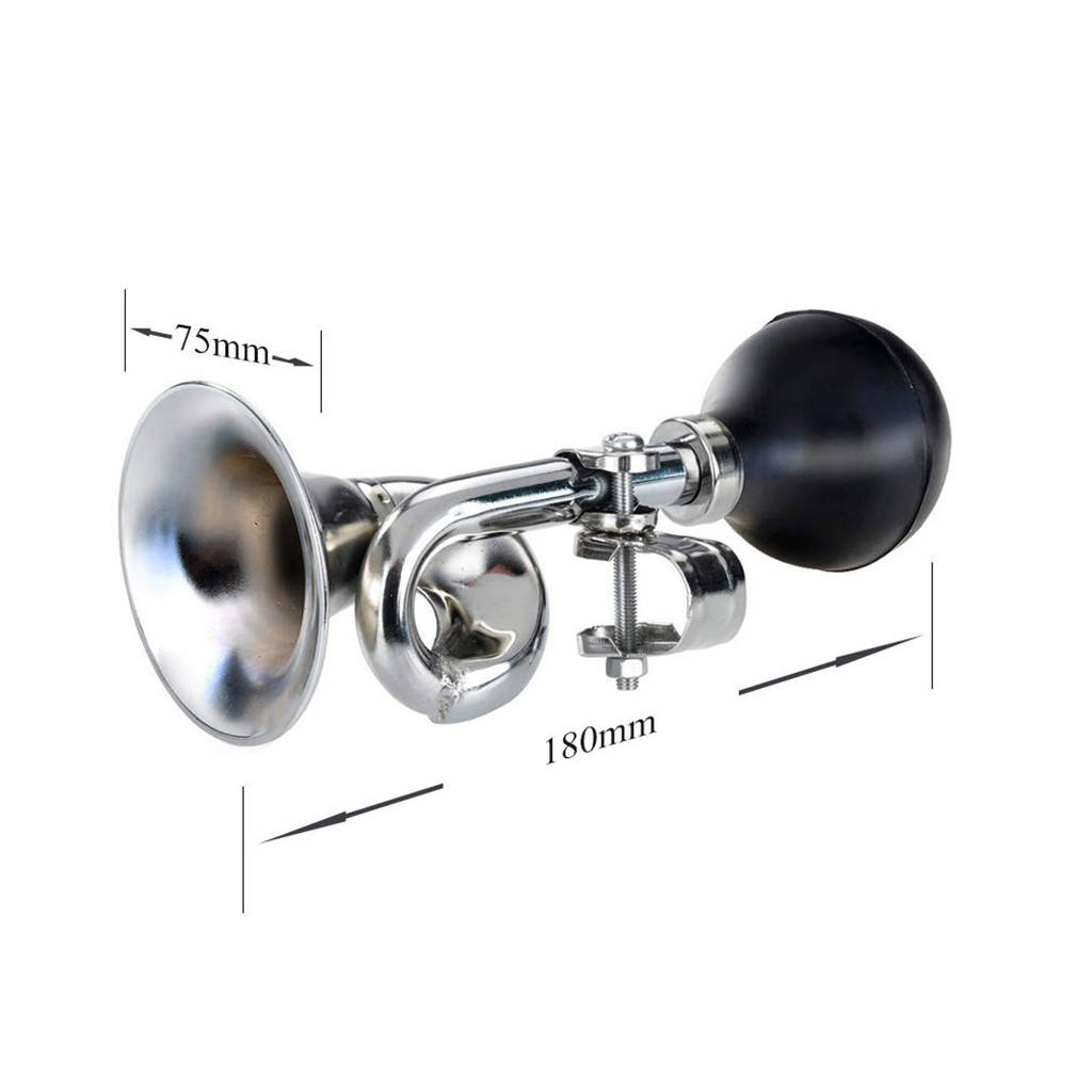 18cm Bicycle Air Horn Hooter Non Electronic Retro Bike Bell Alarm Bugle Silicone Squeeze Bulb Trumpet Cycling Bicycle Horn Bell